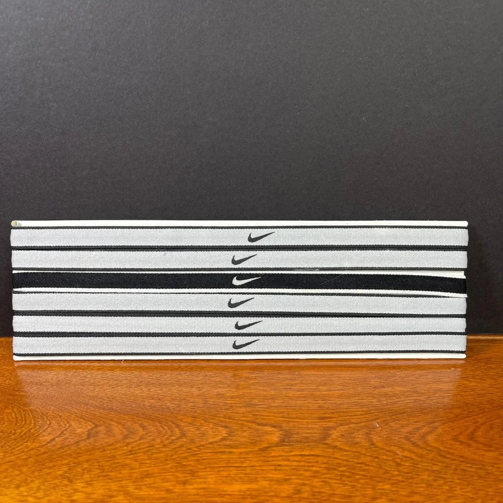 Nike Headbands 5 Pack Gray‎ Black Swoosh Athletic Sweatbands Multiple Colors
